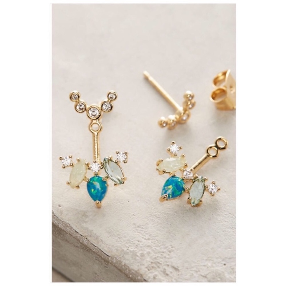 NWT Anthropologie Isle Front-Back Post Earrings